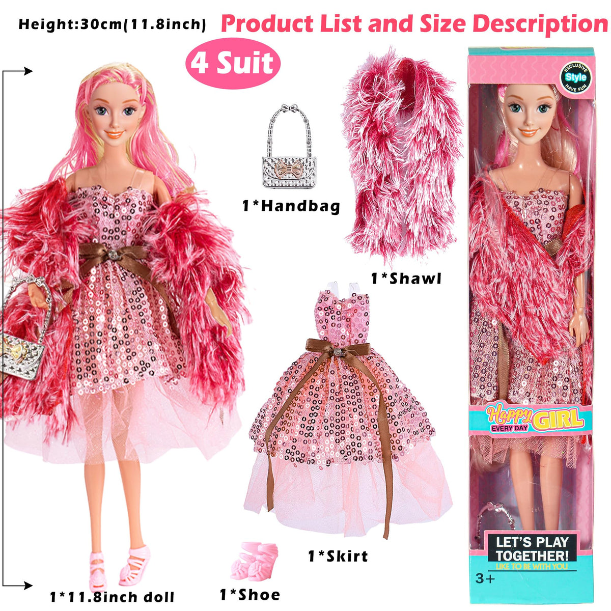 iBayda dolls packaging in gift box emphasizes premium presentation