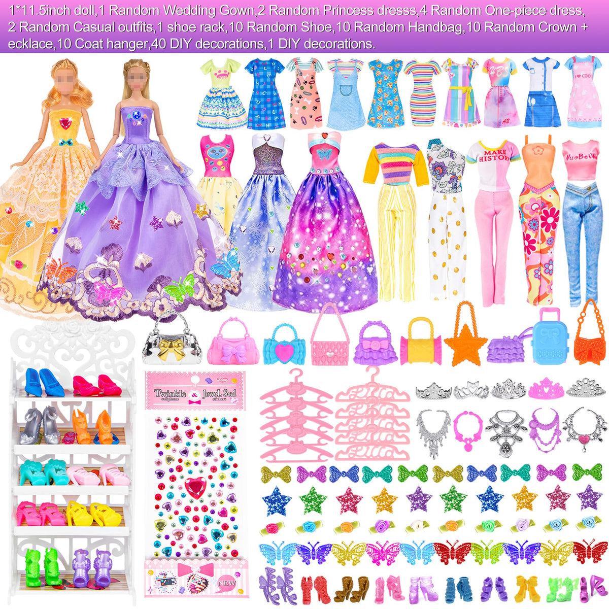 iBayda princess dresses for eleven-point-five-inch doll enhance magical play