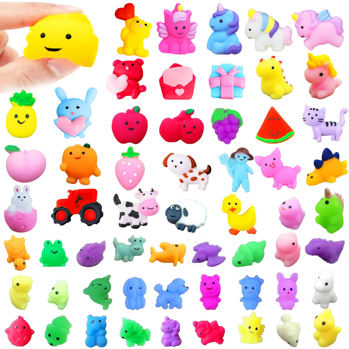 IBetIt Mochi Squishy Toys set with 150 pieces ideal for classroom prizes and playful learning.