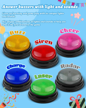 IBLESSU blue buzzer close-up highlighting color cues for teams.