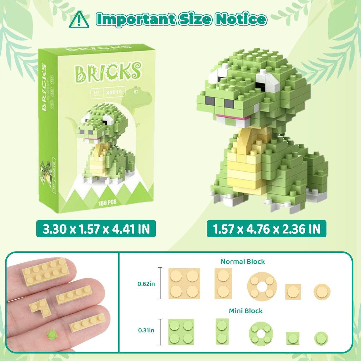 IBLOTIME ten mini dinosaur builds offer colorful play options