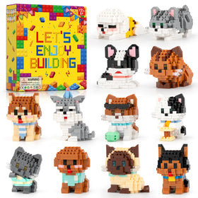 IBLOTIME cat and dog mini figures for Easter party favors and desk decor.