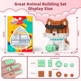 IBLOTIME micro bricks animal figures in bright colors for playful learning.