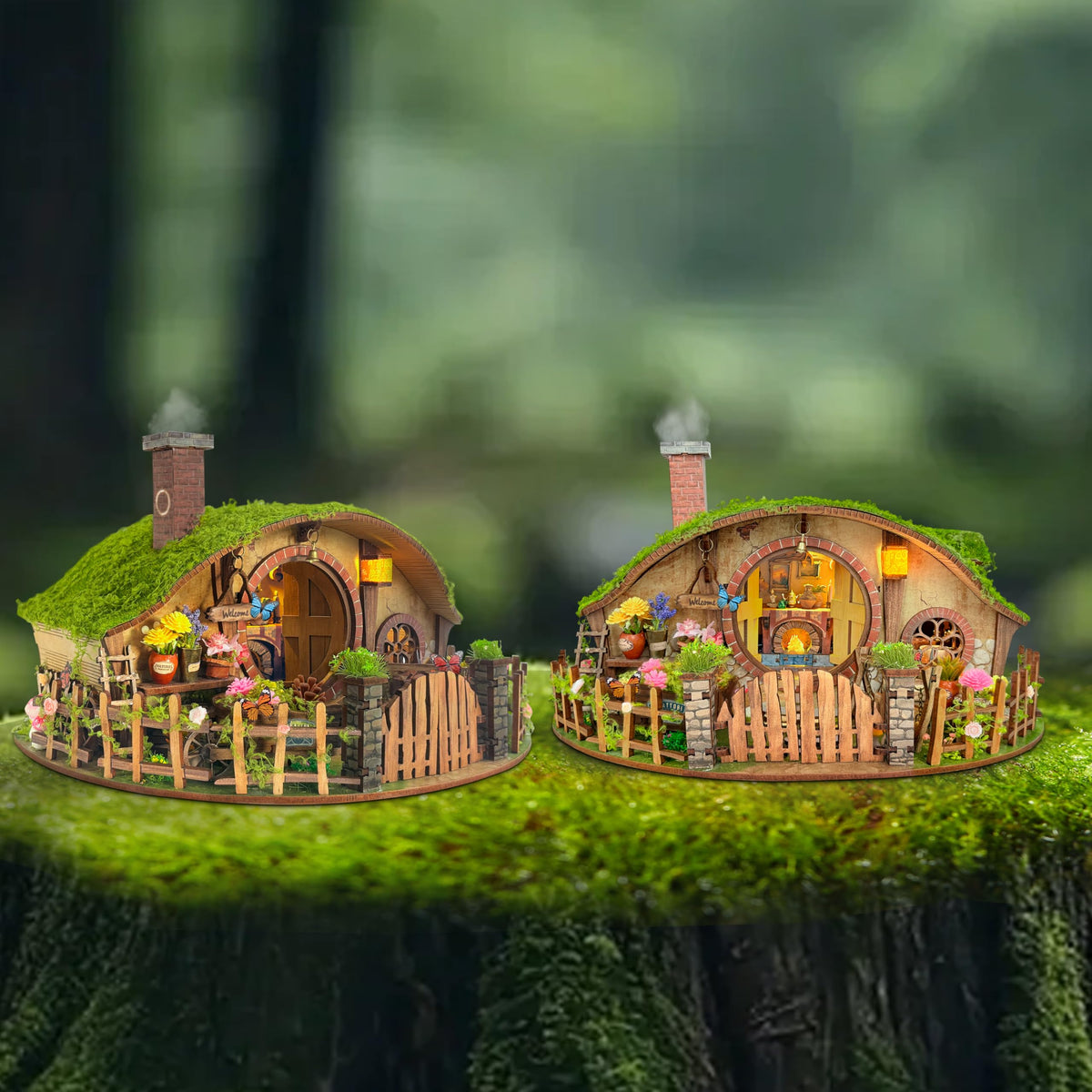 IBOHEYE forest house kit laser-cut parts ensure precise assembly