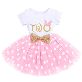 IBTOM CASTLE baby dress front view, twirl-ready birthday outfit