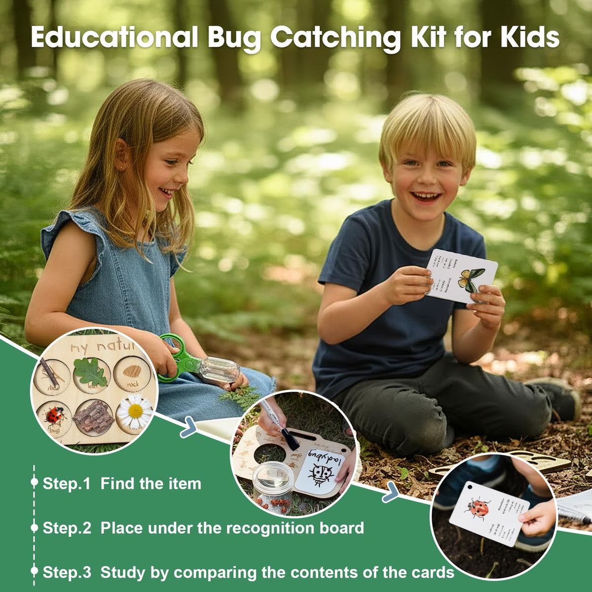 ibwaae Bug Catcher Kit backpack storage keeps accessories organized on outdoor trips.