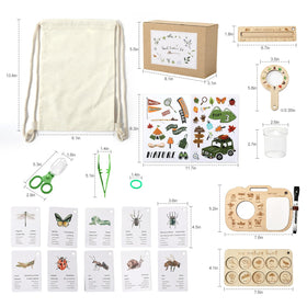 ibwaae Bug Catcher Kit wooden tools provide sturdy outdoor exploration.