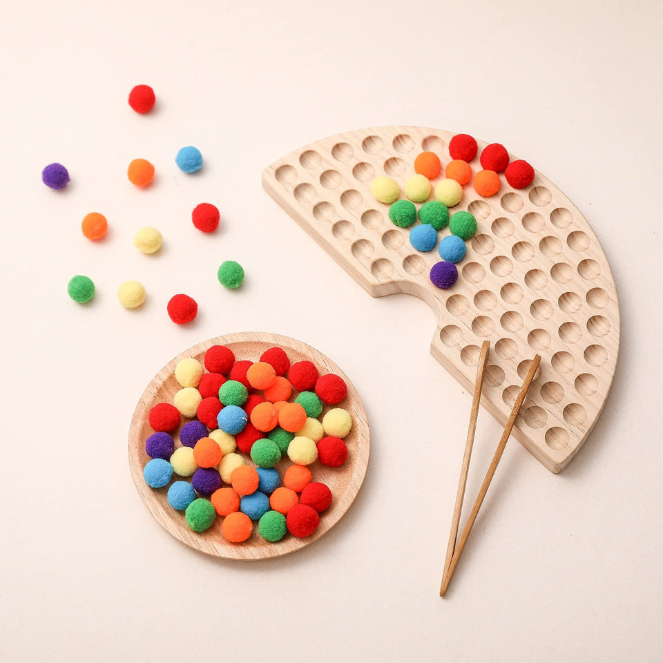 ibwaae rainbow bead board for color sorting and counting play