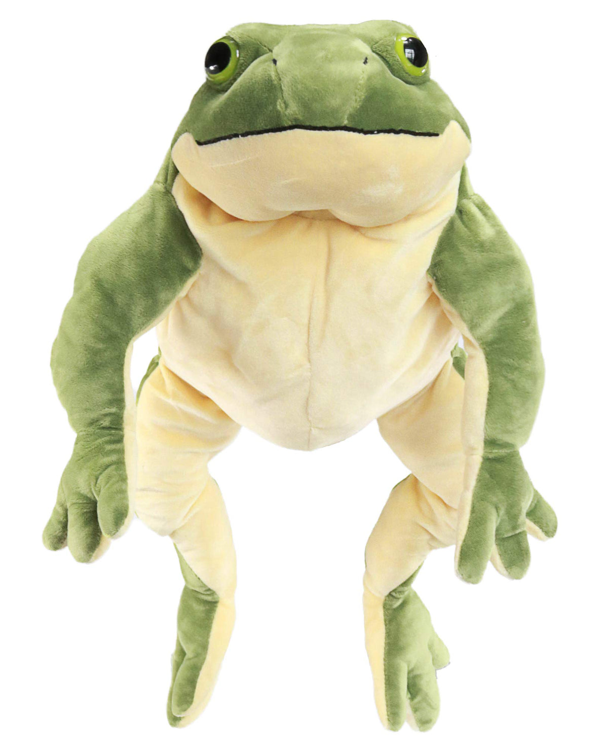 Ice King Bear giant frog plush in green, soft and cuddly.