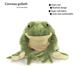Ice King Bear green frog stuffed animal, ideal for room décor and stories.