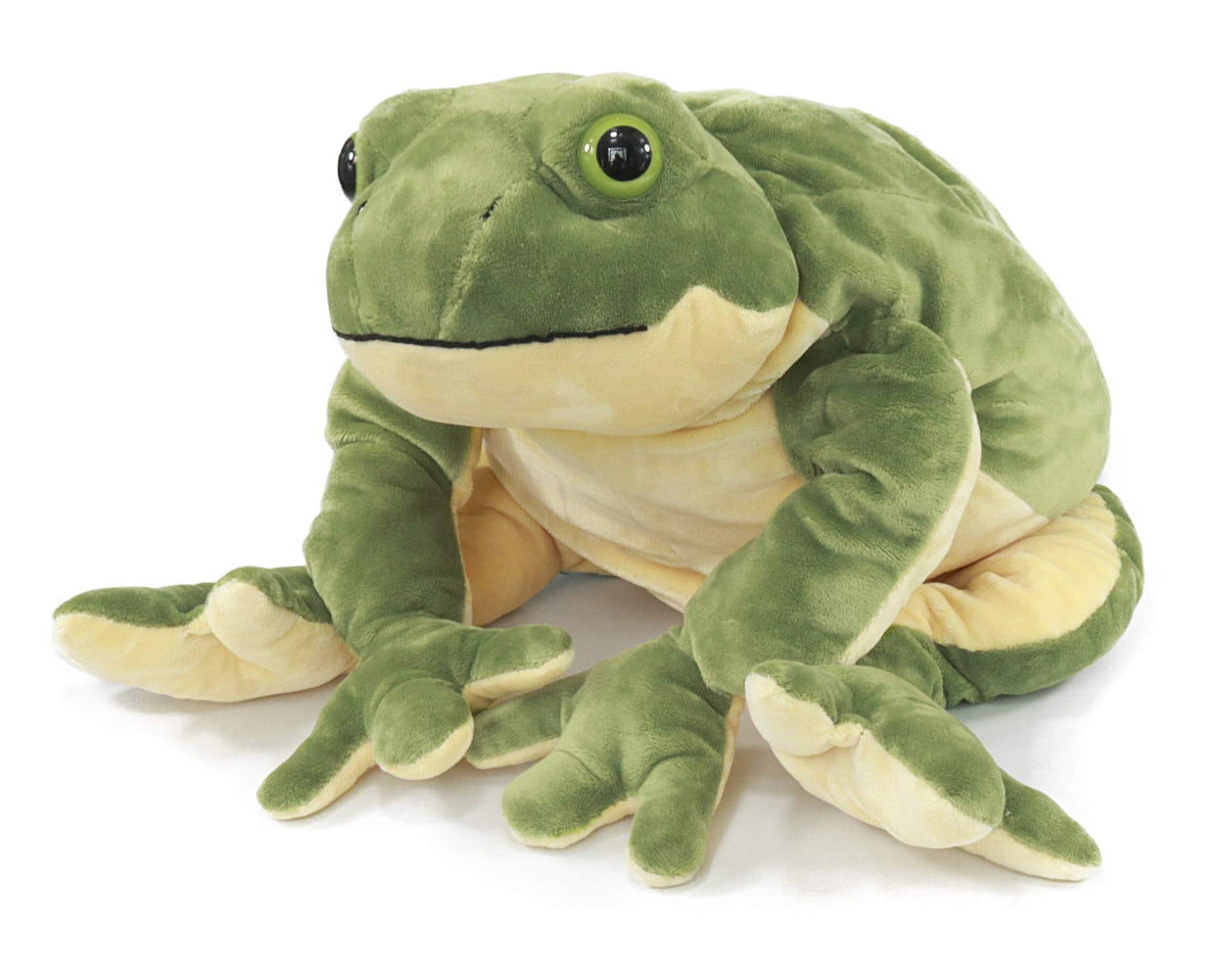 Ice King Bear giant frog toy, soft fabric for gentle hugs.
