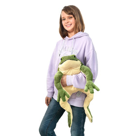 Ice King Bear oversized frog plush, a charming party prop or bedtime companion.