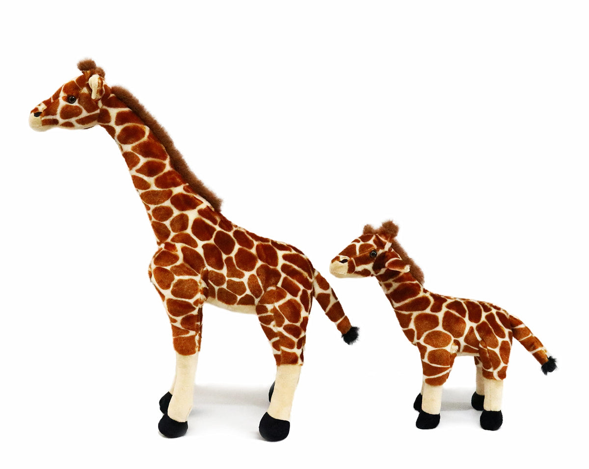 Ice King Bear giraffe mom and baby together, charming duo for play.