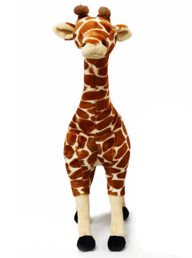 Ice King Bear giraffe plush stands on four feet for natural posing