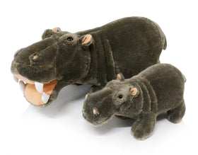 Ice King Bear hippo baby stuffed animal, gentle plush for toddlers.