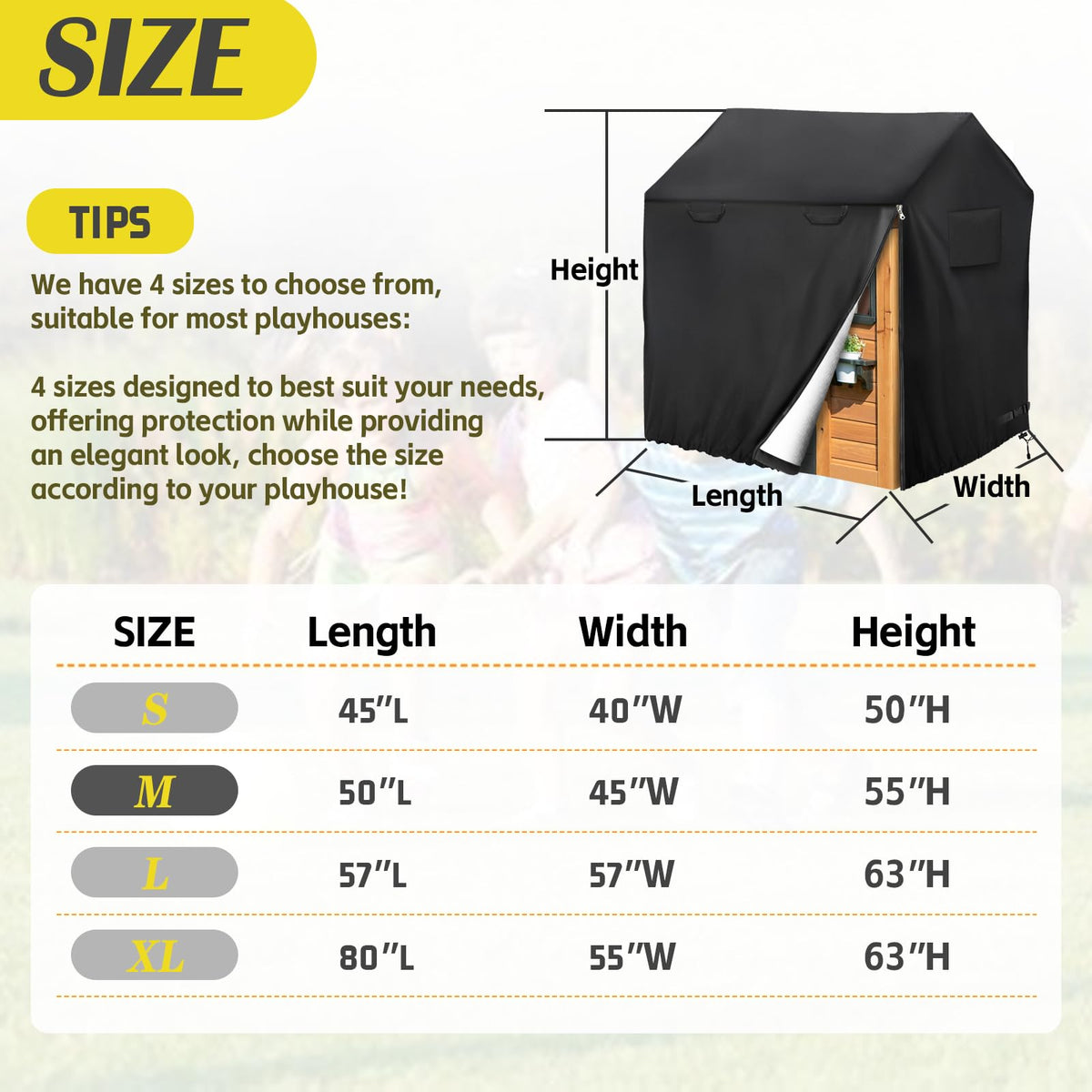 Iceberg Elf Playhouse Cover with side zip eases on-off for quick setup.