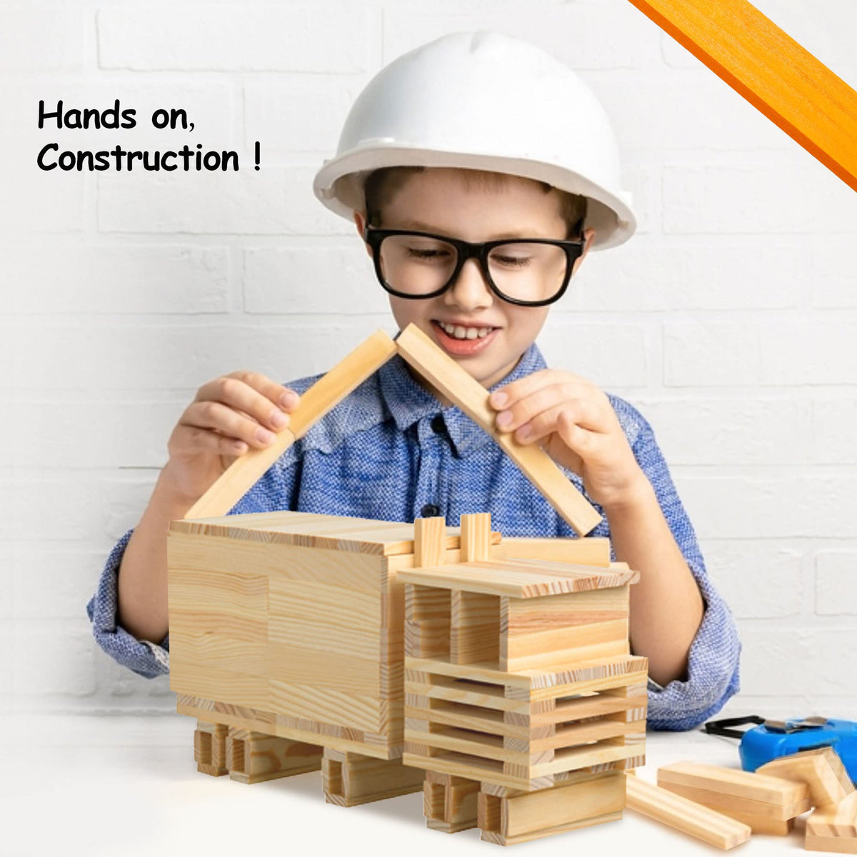 ICEKO KN natural pine wood with safe smooth finish for little hands