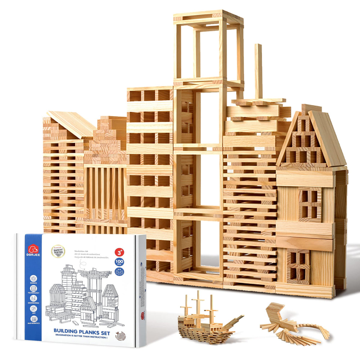 ICEKO KN wood blocks collection for creative stacking and hands on learning