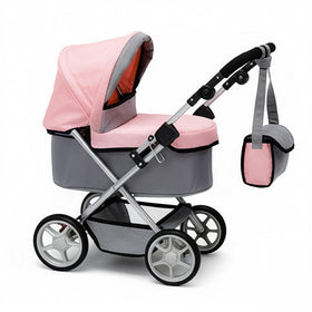Matching shoulder bag included for carrying doll essentials.