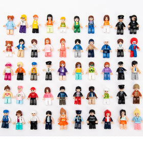 IcyHit building mini-figures collection shows 50 diverse designs for imaginative city scenes.