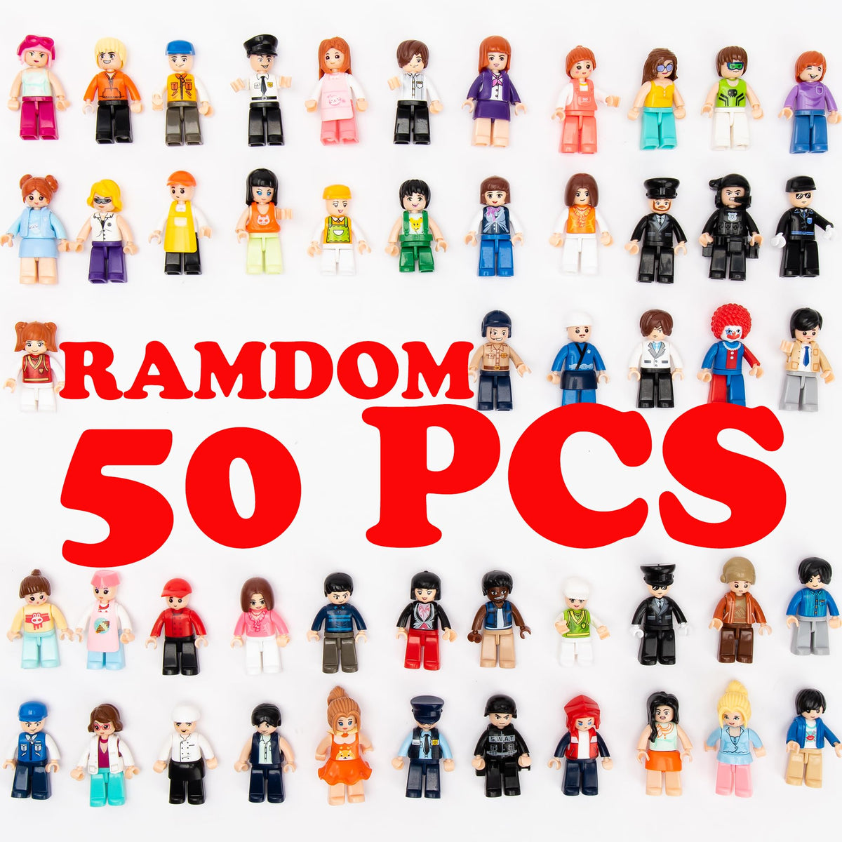 IcyHit random-50 mini-figures included offer varied outfits for creative storytelling.