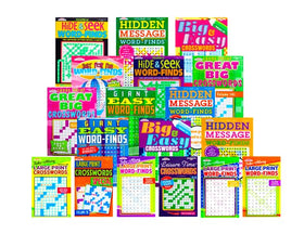 Idea Liftoff large 8x10 puzzles for easy reading and focused solving.