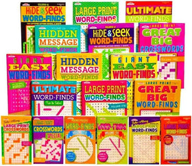 Idea Liftoff word-find 8x10 with bright grids supporting focus.