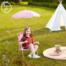 Gabby’s Dollhouse chair folded flat for portable storage and travel