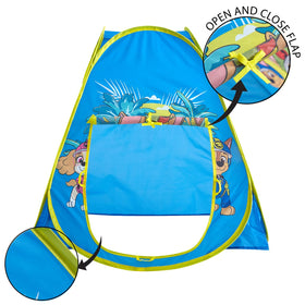Idea Nuova Paw Patrol tent front flap ties for cozy entry