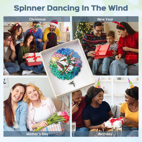 IDEA SHOW garden and yard decor wind spinner enhances curb appeal with reflective color