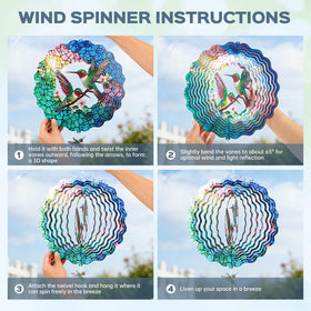 IDEA SHOW epoxy-painted wind spinner brings color and motion to outdoor areas