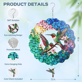 IDEA SHOW wall-mounted wind spinner serves as decorative art for indoor or outdoor walls