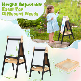 IDEA FAMILY eco-friendly pine wood easel highlighting safe materials