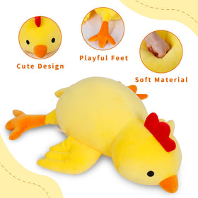 IdeaMeme weighted chick plush in bed with you for comfort