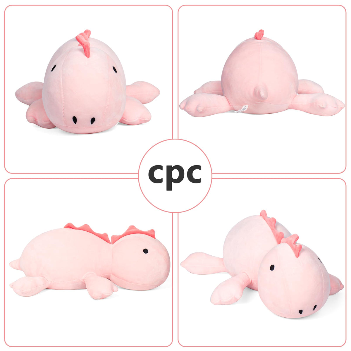 IdeaMeme weighted dino plush travel-friendly for car rides