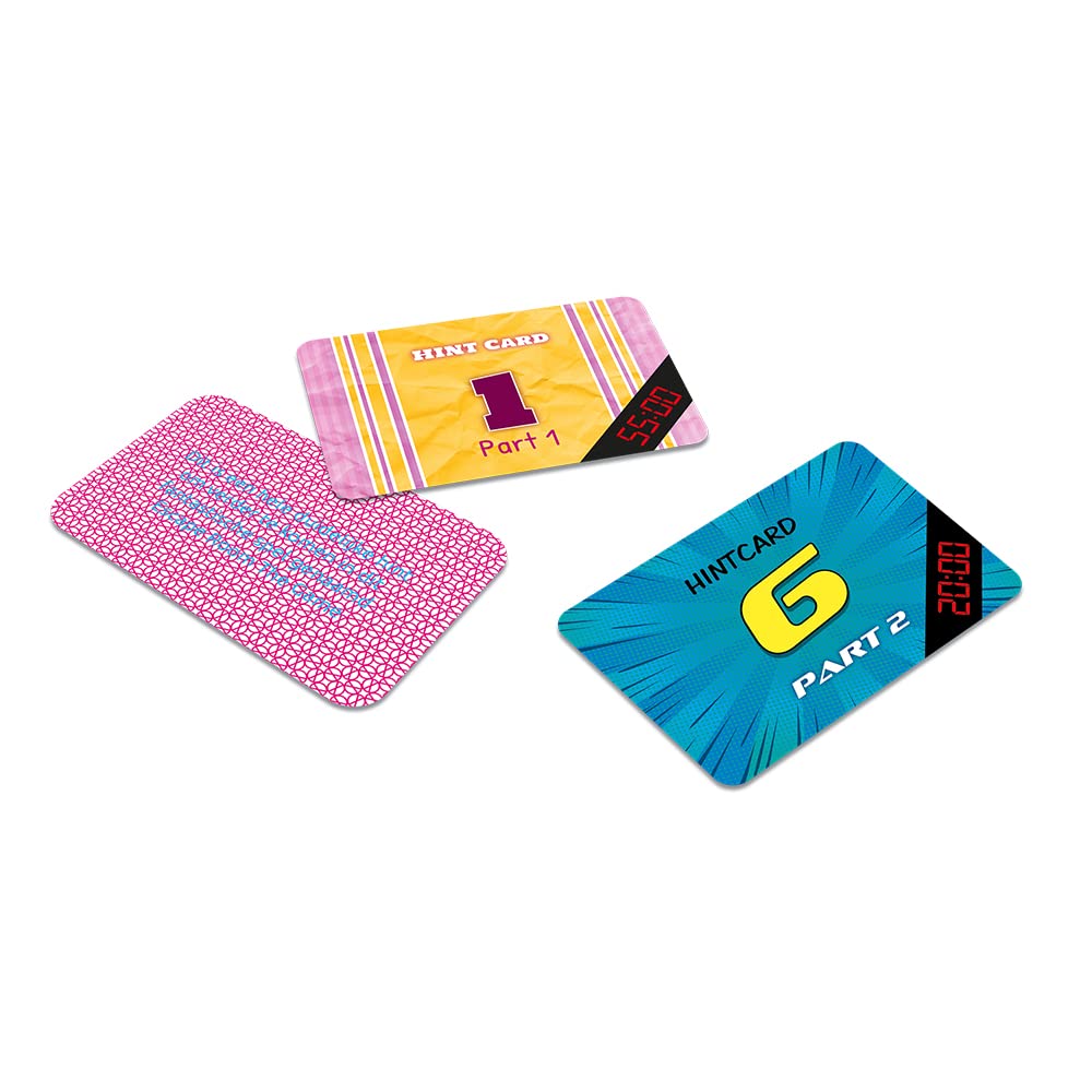 Identity Games 16 keys and 3x8 hint cards organize clues for teamwork