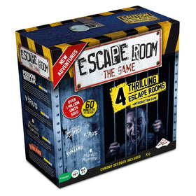 Identity Games Escape Room 4 adventures box offers varied puzzles for a richer game night.