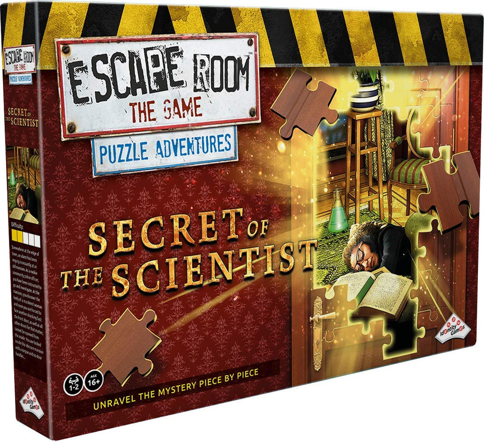 Identity Games Secret of the Scientist puzzle piece for immersive solving adventures and family-friendly challenge.