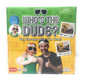 Identity Games' Who's the Dude inflatable dude for lively family charades sessions.