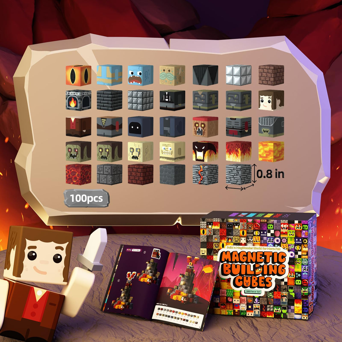 idoot magnetic blocks castle tower build—encourages spatial planning and imaginative kingdoms