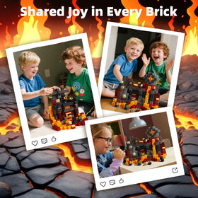 idoot magnetic blocks flame-style pieces closeup—vivid pieces spark engaging sensory exploration