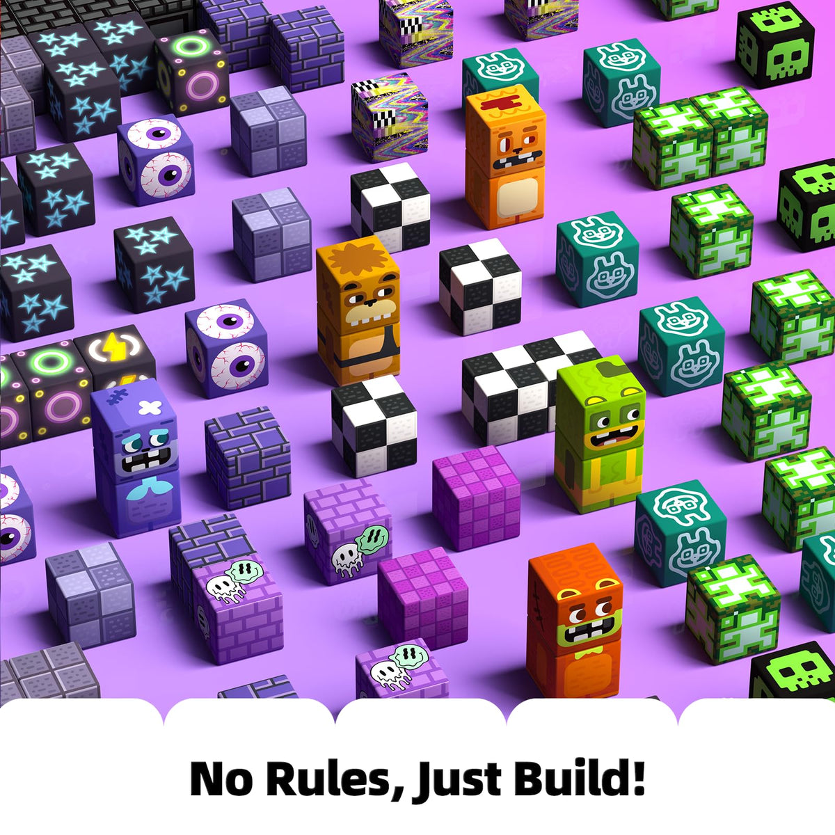 idoot Monster Bear magnetic blocks storytelling-play demonstrates language-building play.