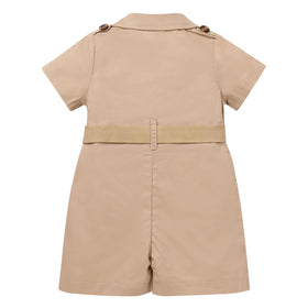 IDOPIP safari jumpsuit lapel collar adds cute styling and easy dressing.