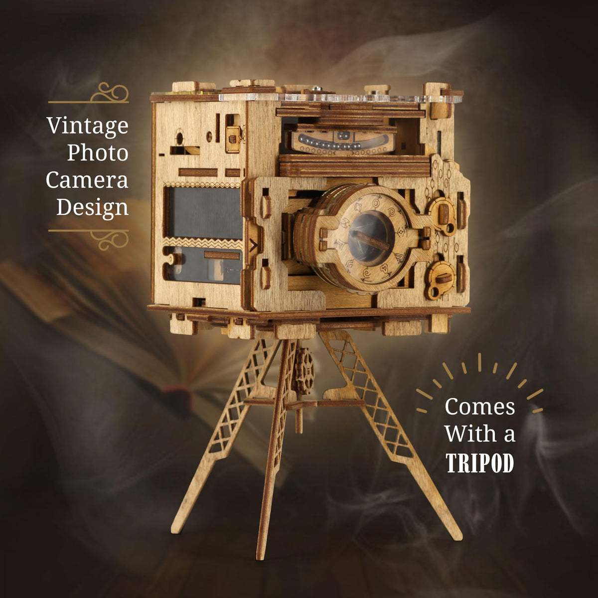 idventure Cluebox PRO wooden 3D puzzle box—stylish decor and brain teaser
