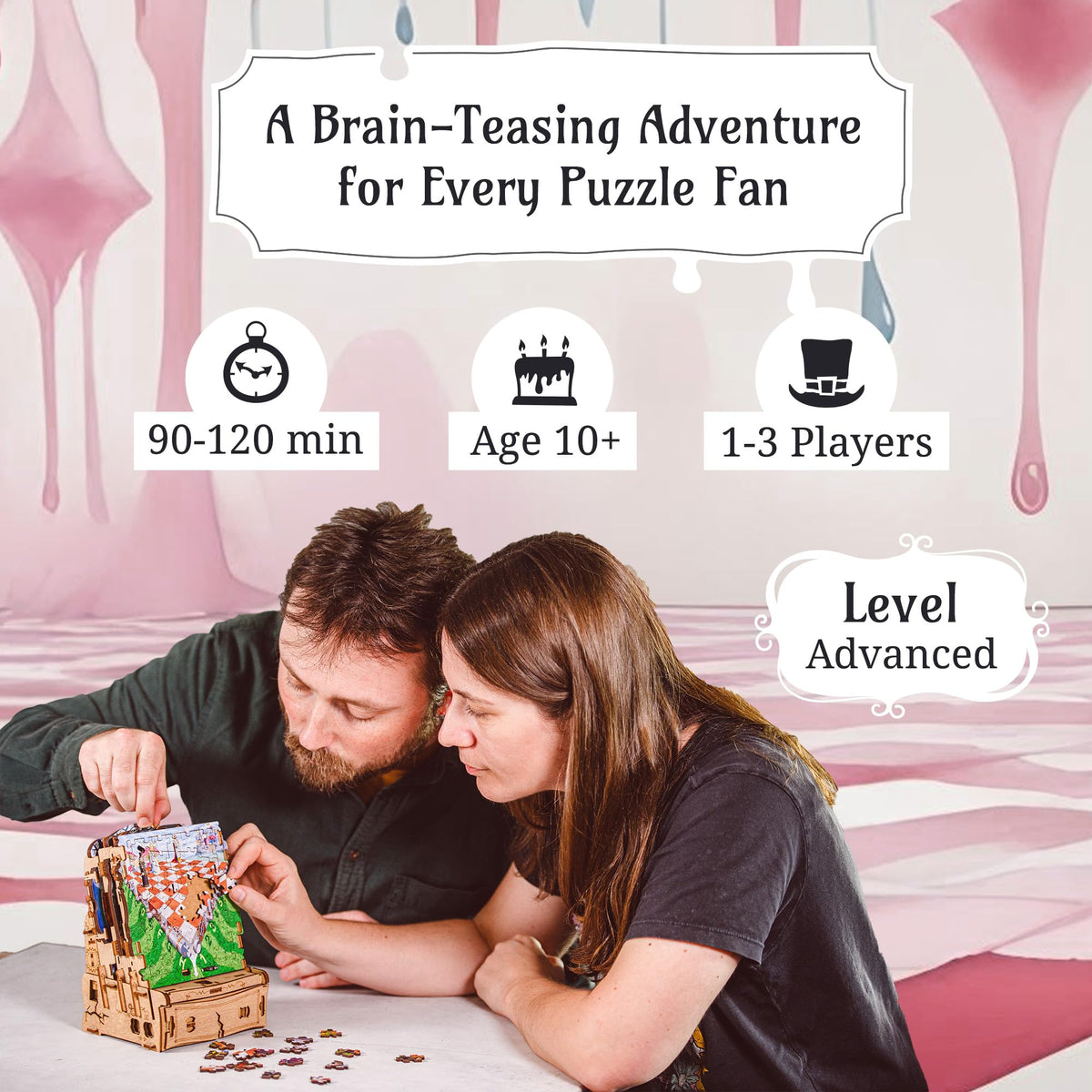 Idventure Cluepuzzle wooden puzzle pieces demonstrate sturdy construction and satisfying fit.
