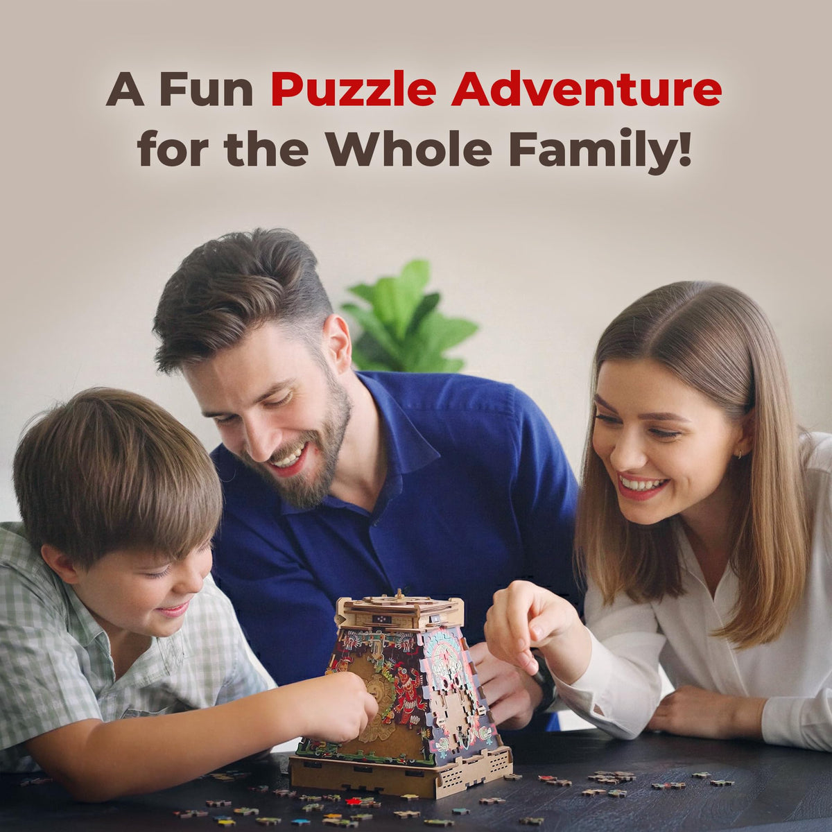 idventure CluePuzzle Pyramid of the Sun box opened reveals the hidden compartment