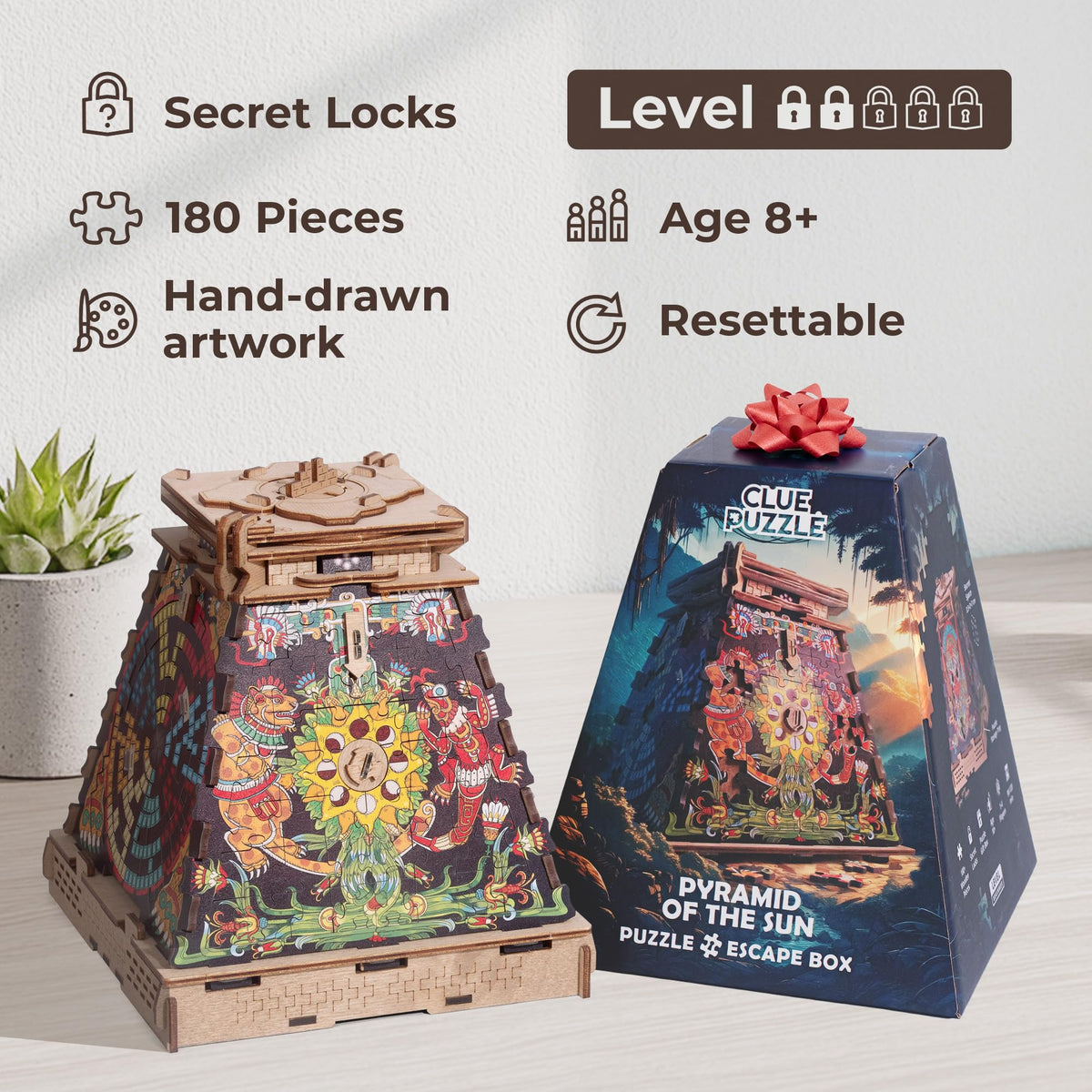 idventure CluePuzzle Pyramid of the Sun sustainable birch wood construction