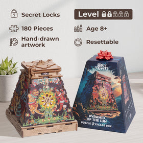 idventure CluePuzzle Pyramid of the Sun sustainable birch wood construction