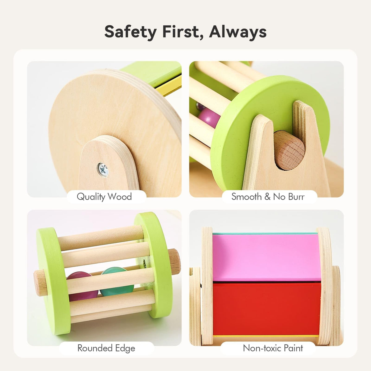 IEATFO Montessori design supports grasping and early motor skill growth