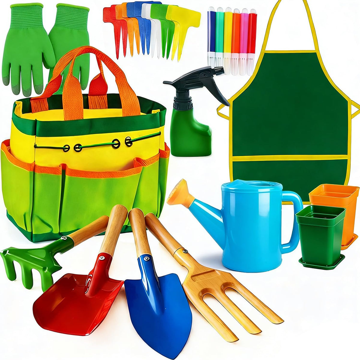 IELEK kids gardening tools set ready for outdoor play and learning